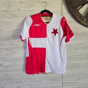 Slavia Praha Umbro Jersey Soccer Football 2008 2009 Home Shirt Mens SZ S
